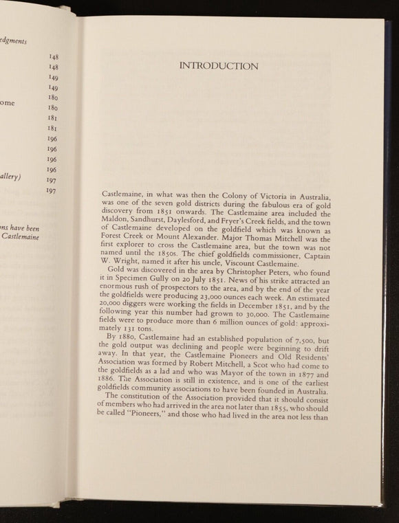 1996 Records Of The Castlemaine Pioneers Australian Gold Mining History Book