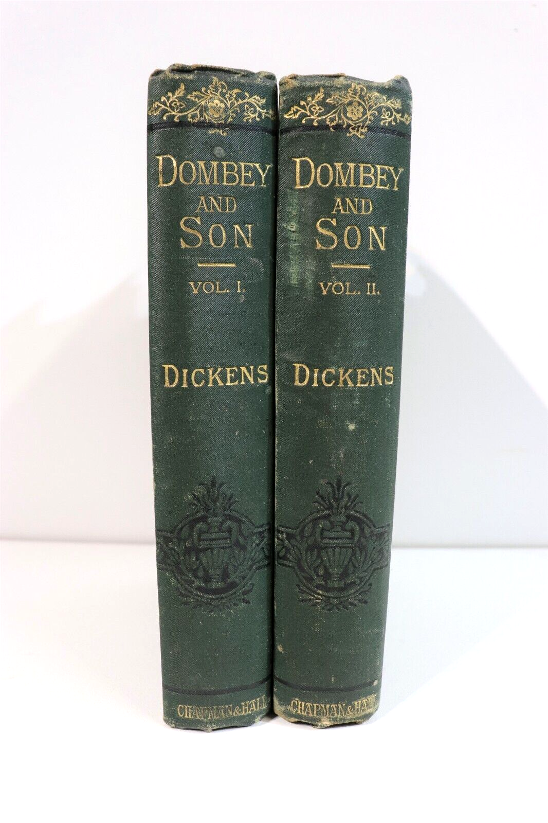 c1879 2vol Dombey And Son by Charles Dickens Antique British Fiction Book Set