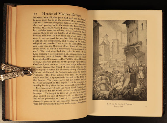 Heroes Of Modern Europe by Alice Birkhead 1923 Antique Leather History Book