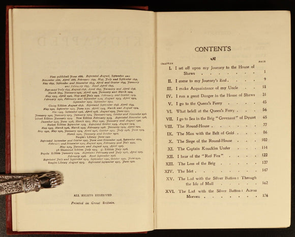 1918 2vol Kidnapped & Catriona by R.L. Stevenson Antique Literature Books