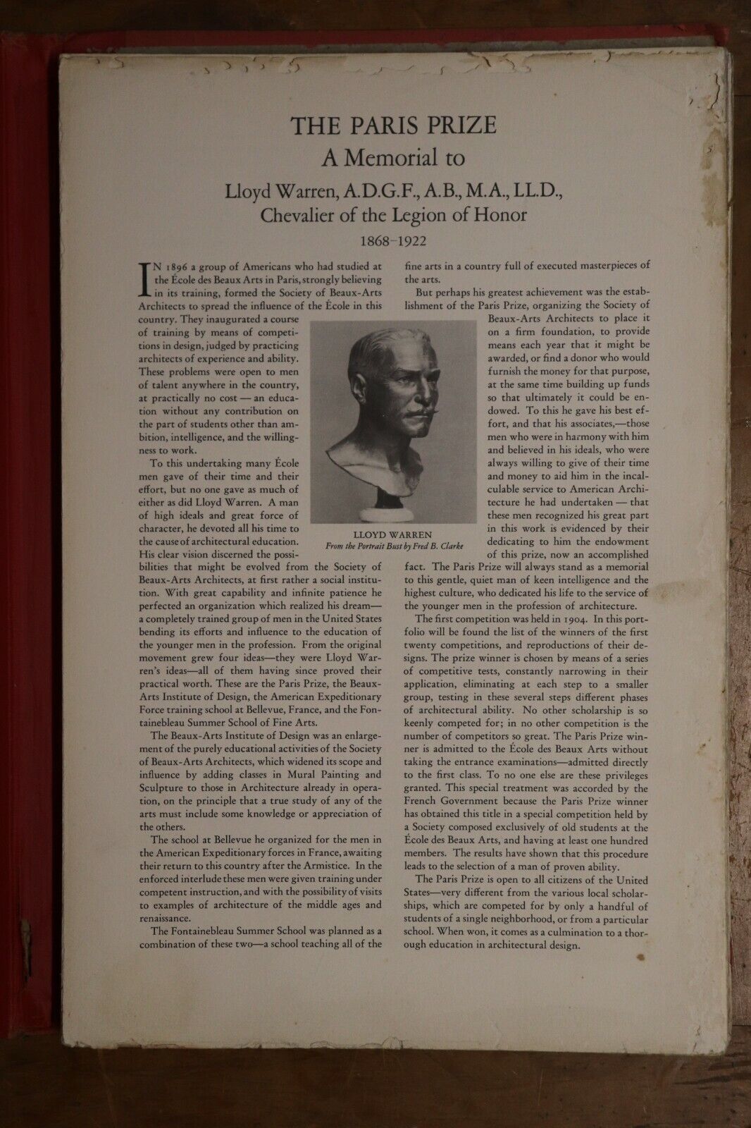 1928 Winning Designs 1904-1927 Paris Prize In Architecture Antique Book - 0