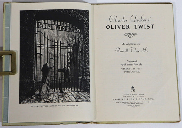c1948 Charles Dickens' Oliver Twist by R. Thorndike Illustrated Movie Book