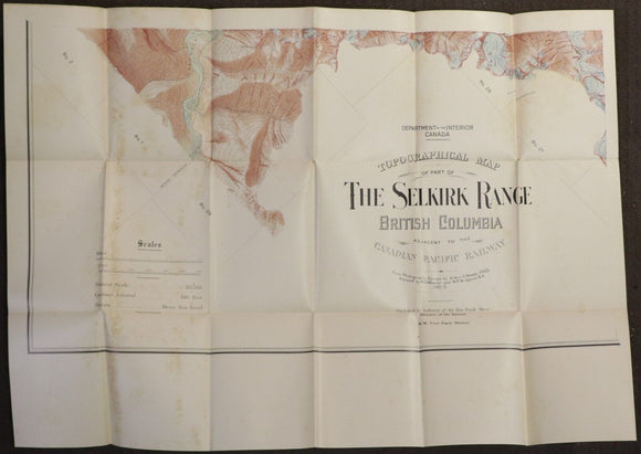 1905 The Selkirk Range British Columbia Canada Volume 2 MAPS by AO Wheeler Book