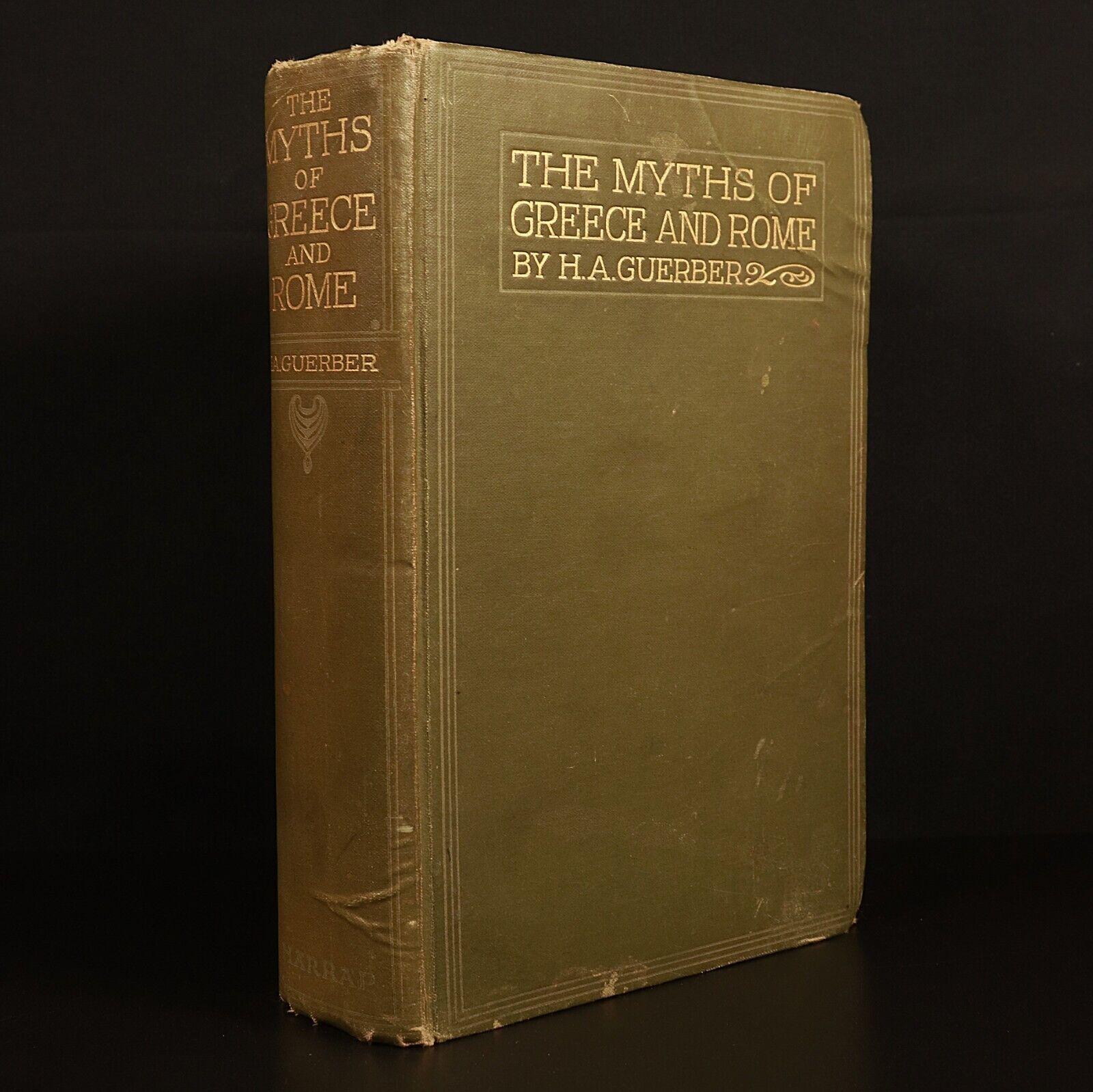 1926 Myths Of Greece & Rome by H.A. Guerber Antique Illustrated Literature Book