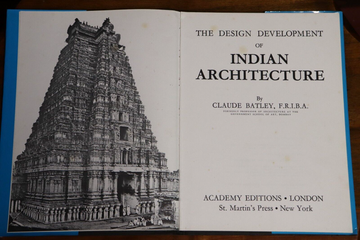 1973 Indian Architecture by Claude Batley Vintage Architecture History Book - 0