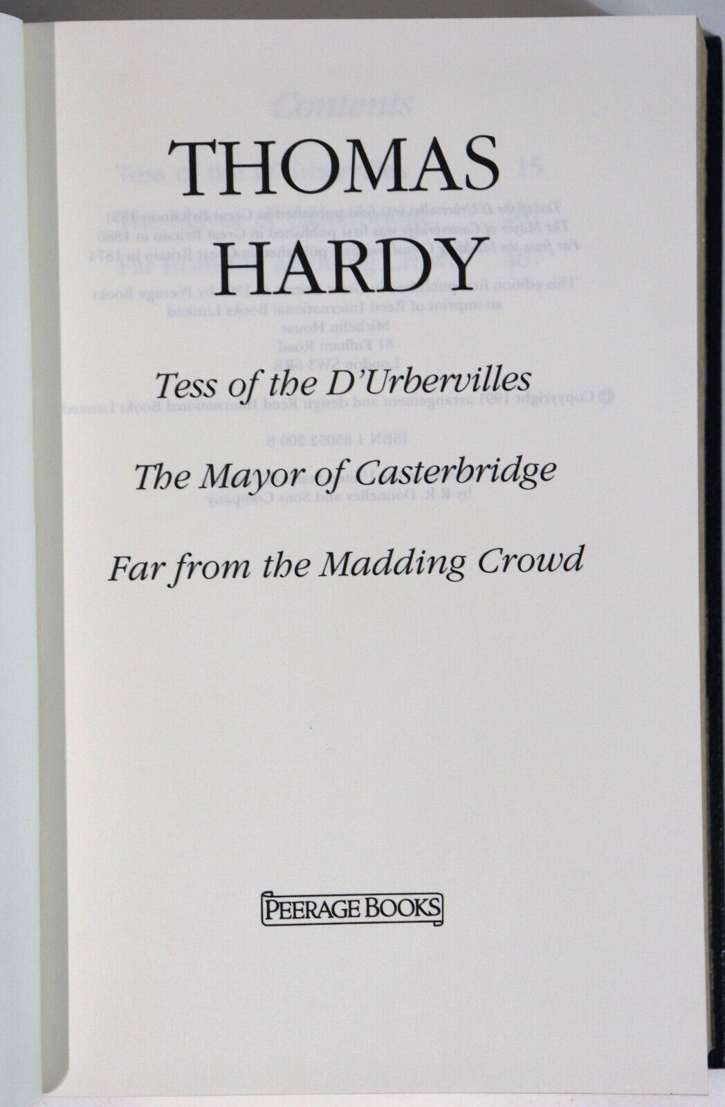 1991 Thomas Hardy 3 Novel Set Peerage Books Classic Literature Fiction Books