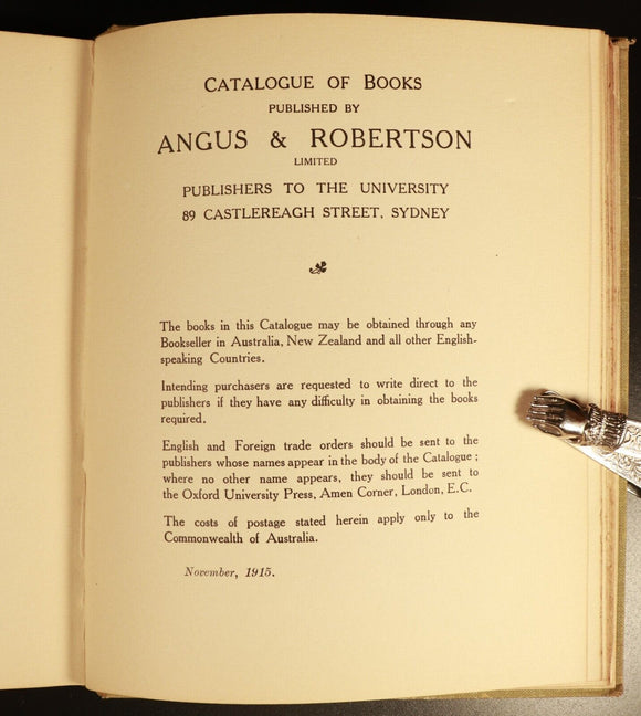 1918 Digger Smith & 1915 Sentimental Bloke CJ Dennis Antique Australian Books