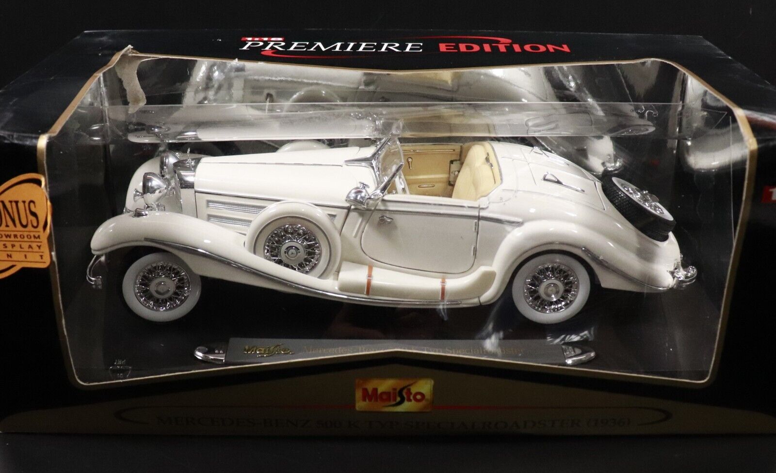 c2000 Maisto Mercedes Benz 500 K Typ Special Roadster 1936 1:18 Model Car w/box