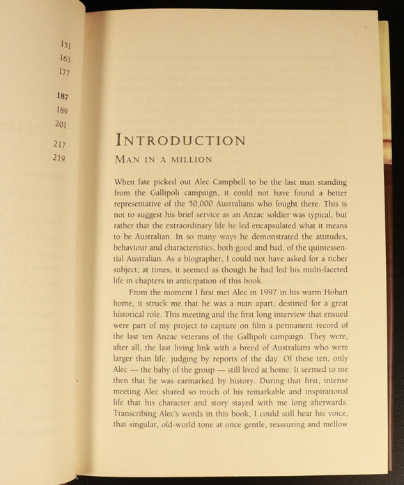 2003 Gallipoli Our Last Man Standing by J. King Australian Military History Book