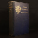 1910 Many Memories by John Rivett-Carnac Antique India Australia History Book-1