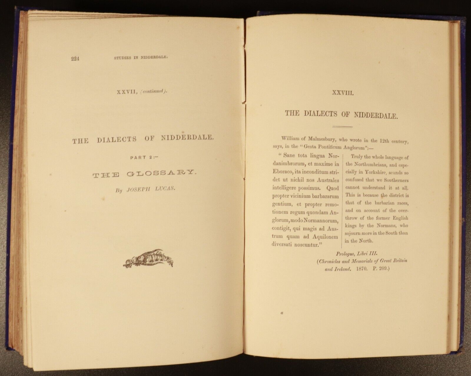 c1882 Studies In Nidderdale by J. Lucas Antique British History Book 1867-1872