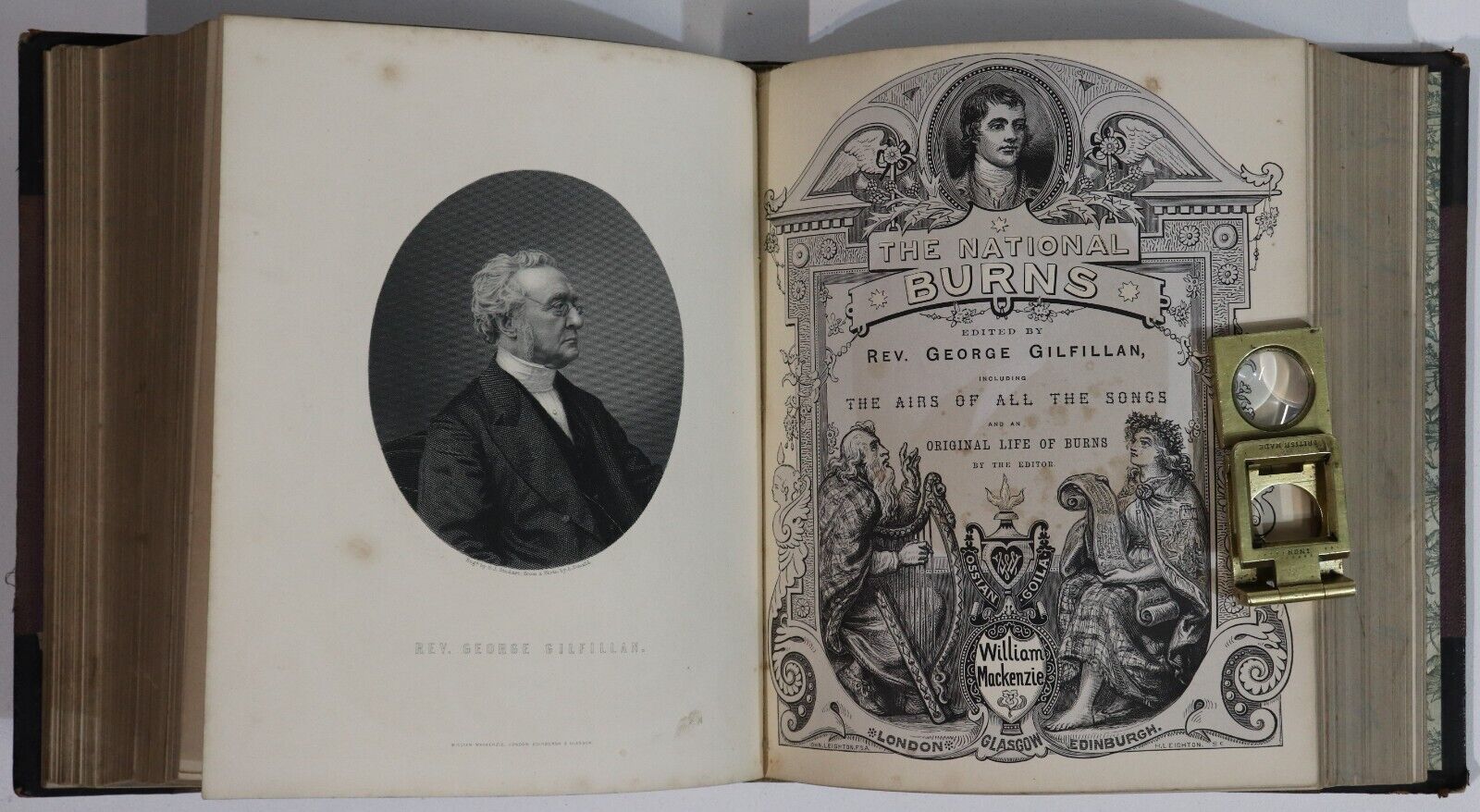 c1880 The National Burns by Rev George Gilfillan Antique Scottish History Book