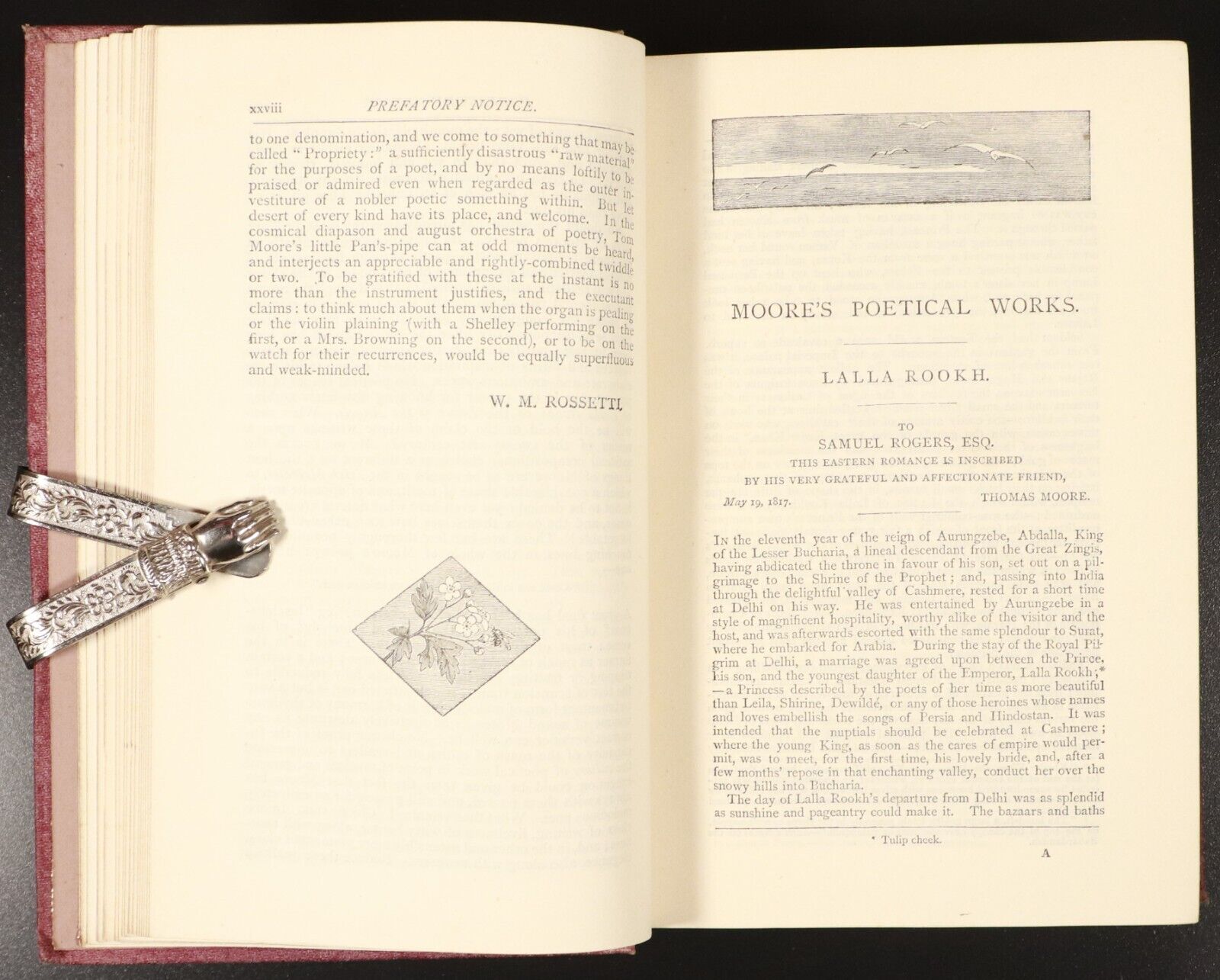 c1870 The Poetical Works Of Thomas Moore Illustrated Antique Irish Poetry Book