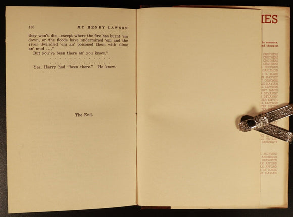 1943 My Henry Lawson by Bertha Lawson Antique Australian Biography History Book