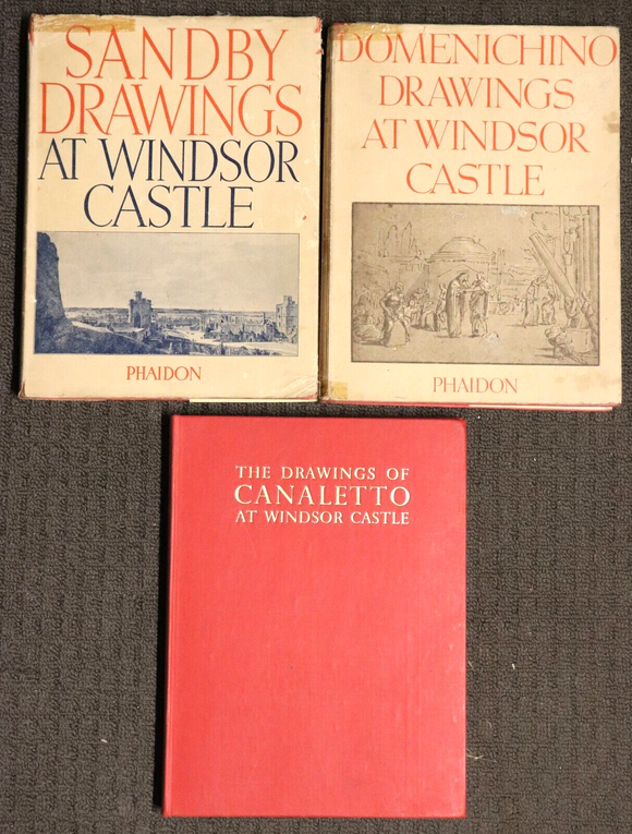 1948 3vol Drawings At Windsor Castle 1st Edition Antique British Art Books