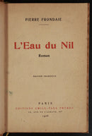 1926 L'Eau Du Nil by Pierre Frondaie Antique French Fiction Literature Book-2