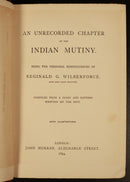 1894 An Unrecorded Chapter Of The Indian Mutiny Antique Military History Book-6