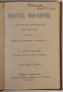 1882 Practical Book-Keeping by J Scouller Australian Finance History Book-2