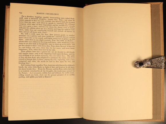 1912 Martin Chuzzlewit by Charles Dickens Antique Fiction Book Gresham V7