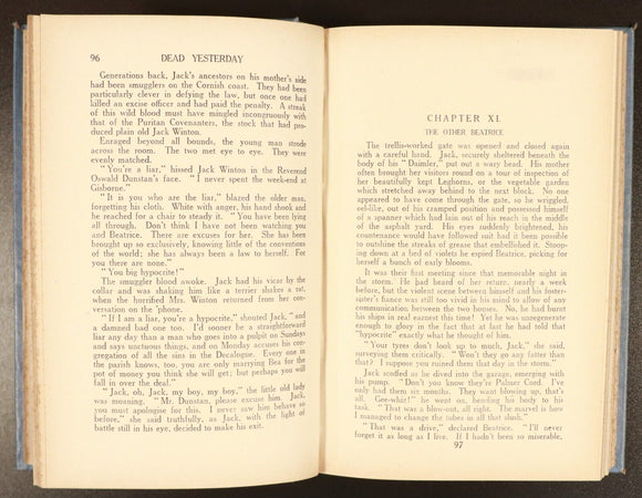 1918 Dead Yesterday by Beatrice Gordon Antique Australian Fiction Book