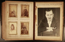 c1920 Antique Leather Photo Album Brass Clasp COOPER Family 54 Original Photos-16