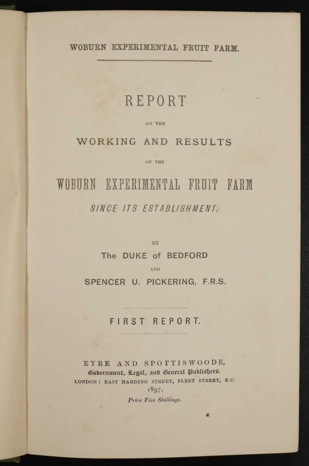 1897 Woburn Experimental Fruit Farm - Antique Natural History & Farming Book - 0