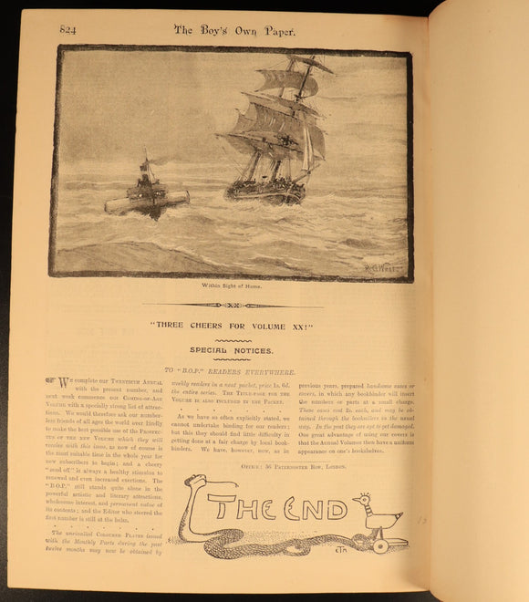 The Boys Own Annual 1897-98 Antique British Illustrated Boys Book Boys Own Paper