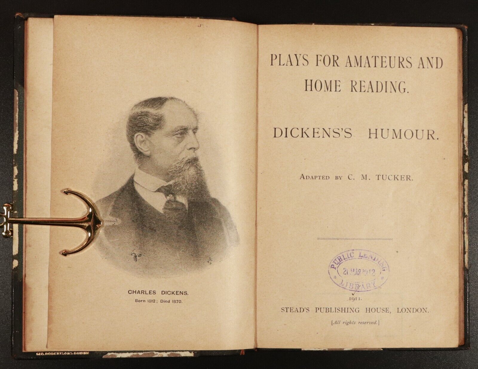 1911 Dickens's Humour Adapted by C.M. Tucker Antique British Literature Book