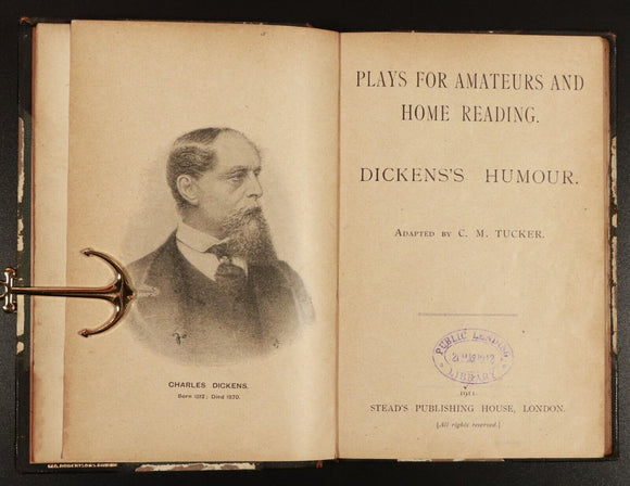 1911 Dickens's Humour Adapted by C.M. Tucker Antique British Literature Book