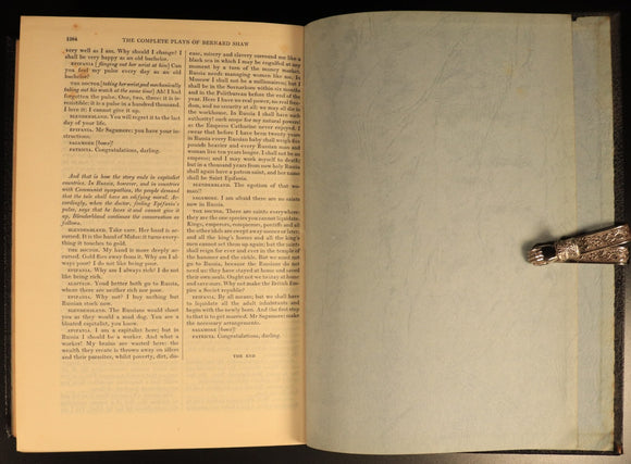 The Complete Plays Of Bernard Shaw c1950 1st Ed. British Drama Theatre Book