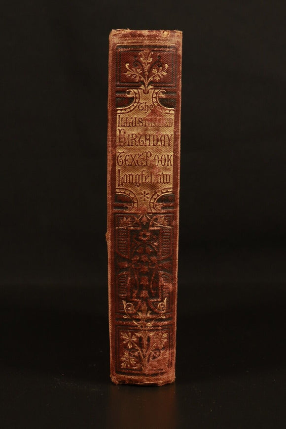 Longfellow's Illustrated Birthday Text Book c1880 Antiquarian Poetry Book