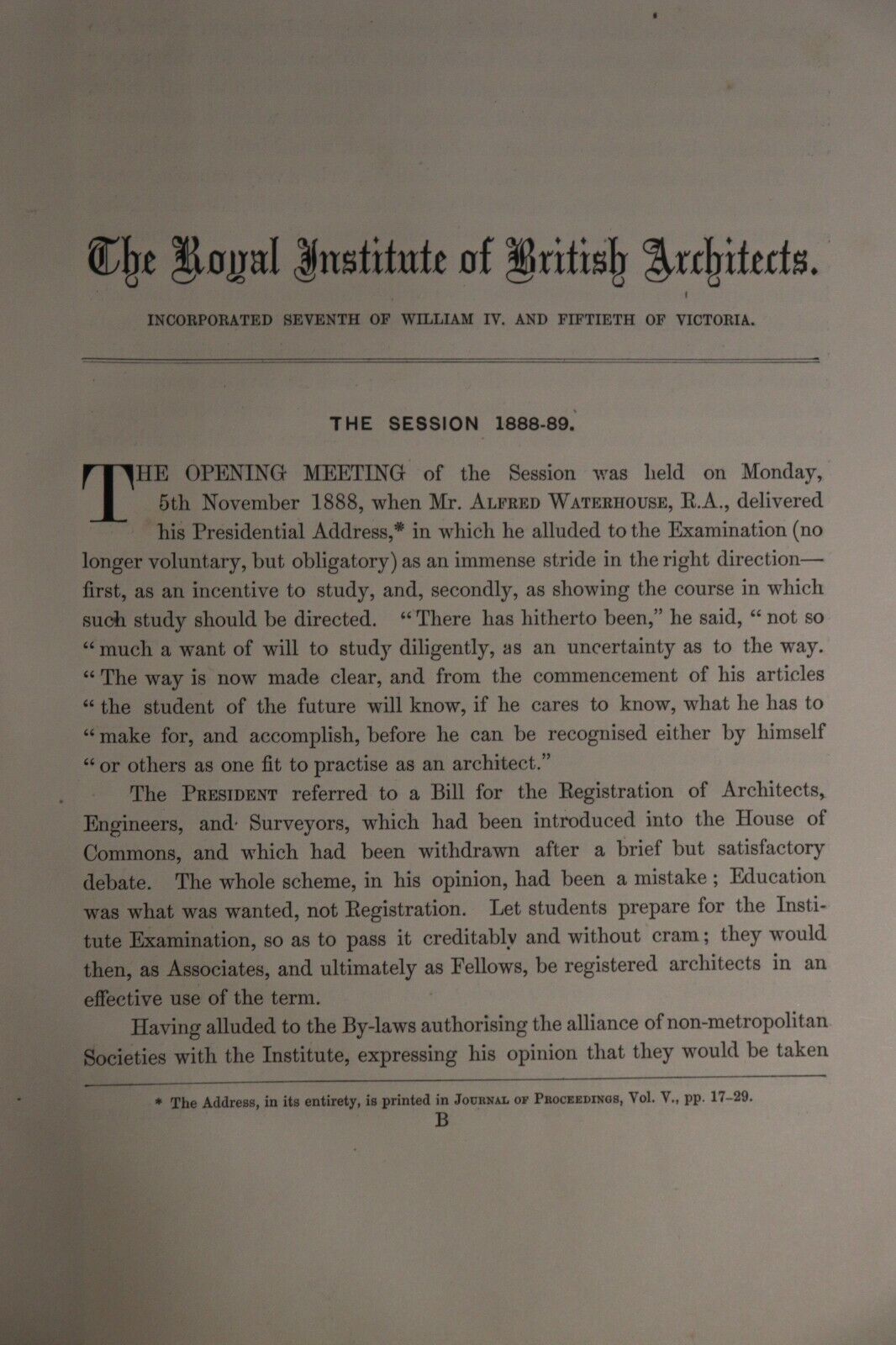 c1889 Royal Institute of British Architects Transactions Antique Reference Books