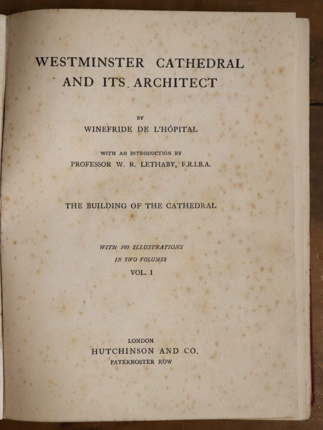 1919 Westminster Cathedral & Its Architect Antique Architecture History Book