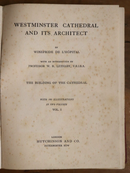 1919 Westminster Cathedral & Its Architect Antique Architecture History Book-2
