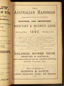 1892 Australian Handbook Directory Business Guide Colonial History Book-4