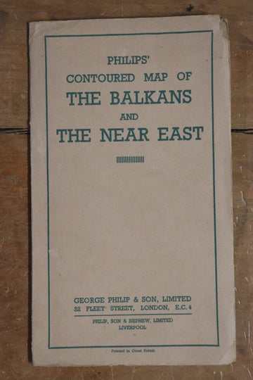 1941 The London Geographical Society Map of The Balkans Antique Map - 0