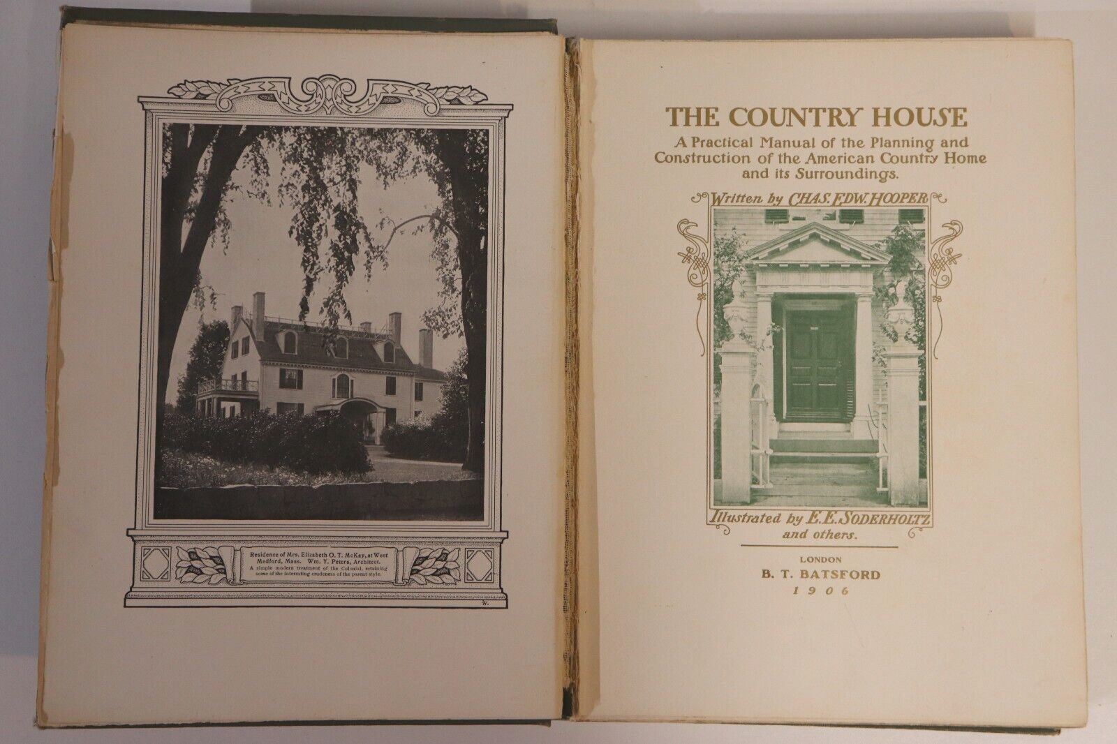 1906 The Country House by C. Hooper Antique Architectural Reference Book