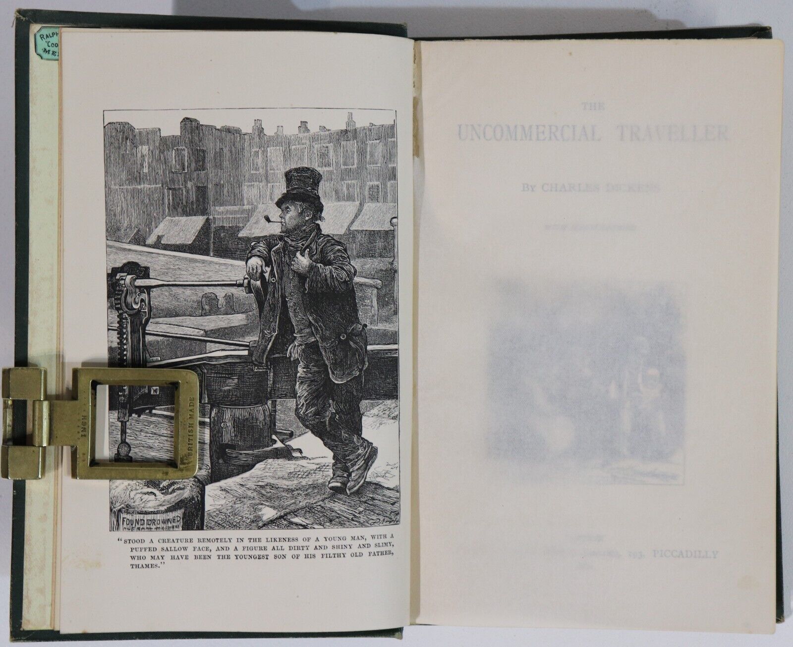 c1879 The Uncommerical Traveller by Charles Dickens Antique Fiction Book - 0