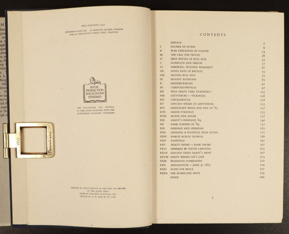 1943 Storm Over The Land by Carl Sandburg American History Book Abraham Lincoln