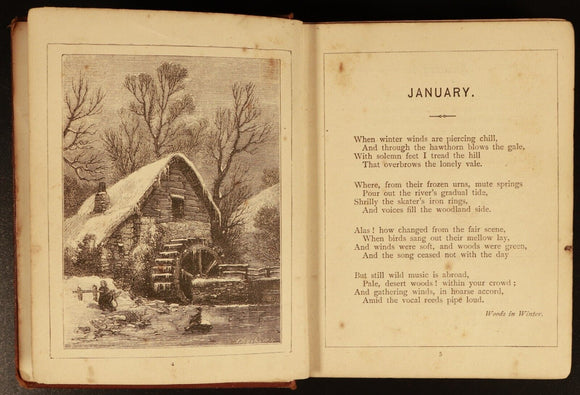 Longfellow's Illustrated Birthday Text Book c1880 Antiquarian Poetry Book