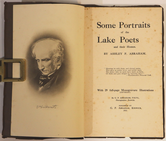 1913 Portraits Of The Lake Poets & Their Homes Antique British Poetry & Art Book
