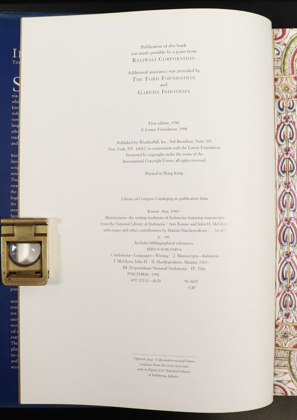 1996 Illuminations: Writing Traditions Of Indonesia Language History Book 1st Ed