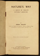 c1920 Nature's Way Health Without Medicine Antique Australian Health Book-2