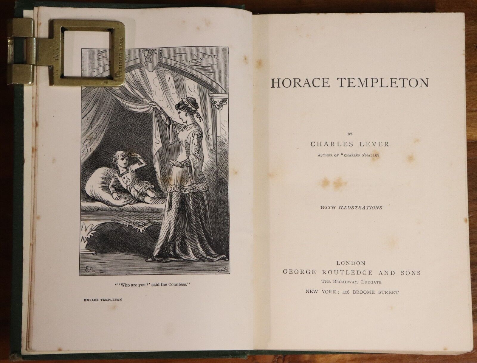 c1900 Horace Templeton by Charles Lever Antique British Fiction Book