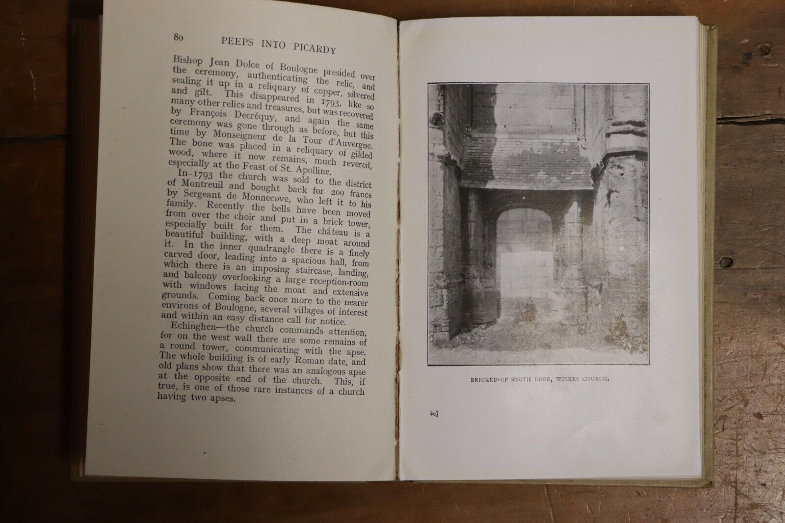 1919 Peeps Into Picardy by WD Craufurd Antique French Travel History Book