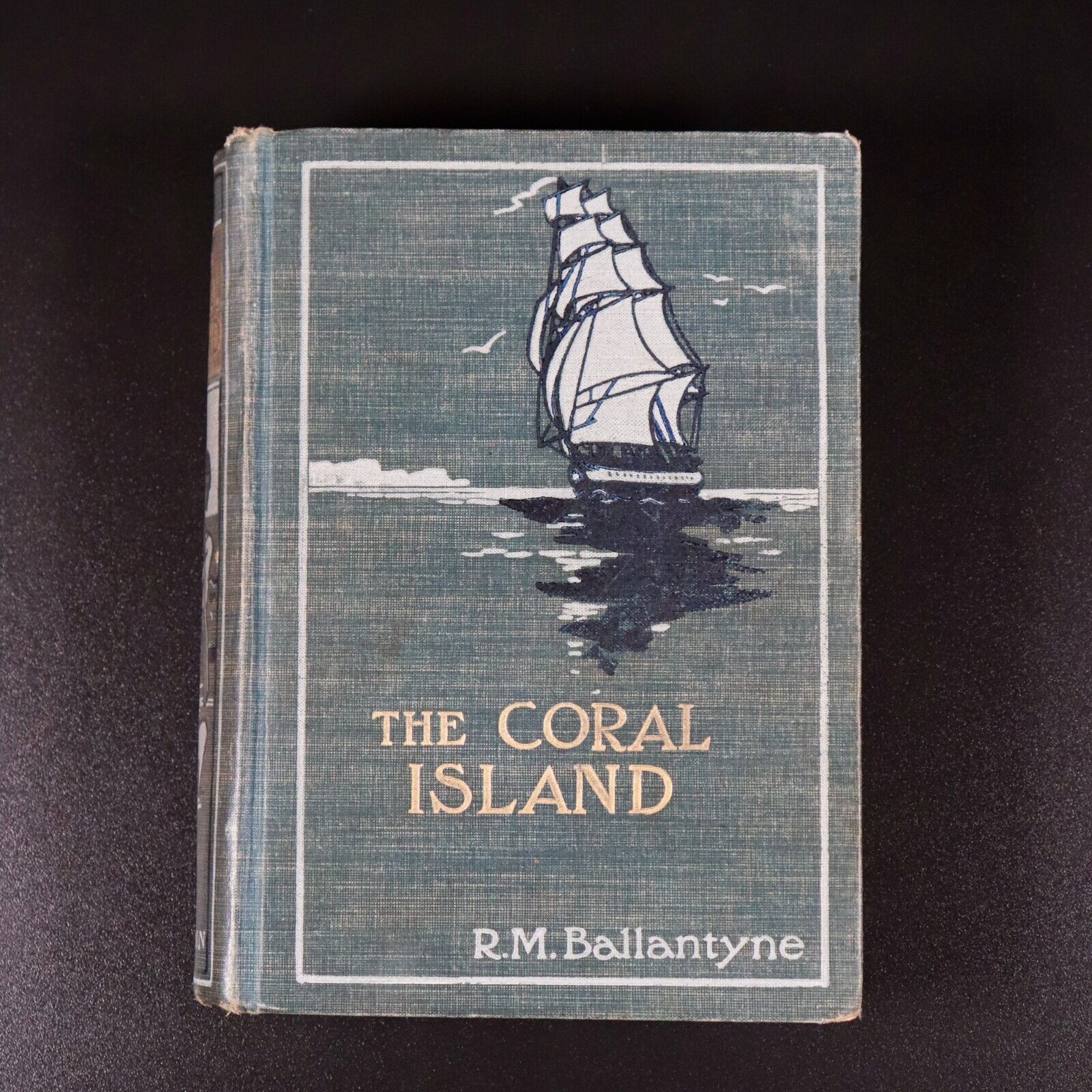 1905 The Coral Island by R.M. Ballantyne Antique Scottish Fiction Book