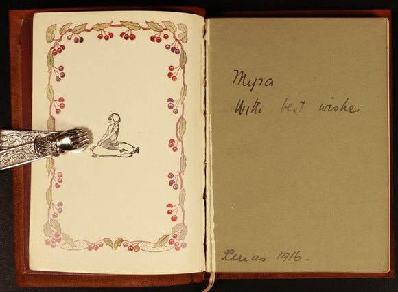 Poems Of Pleasure by Ella Wheeler Wilcox c1915 Antique Poetry Book  Suede Cover