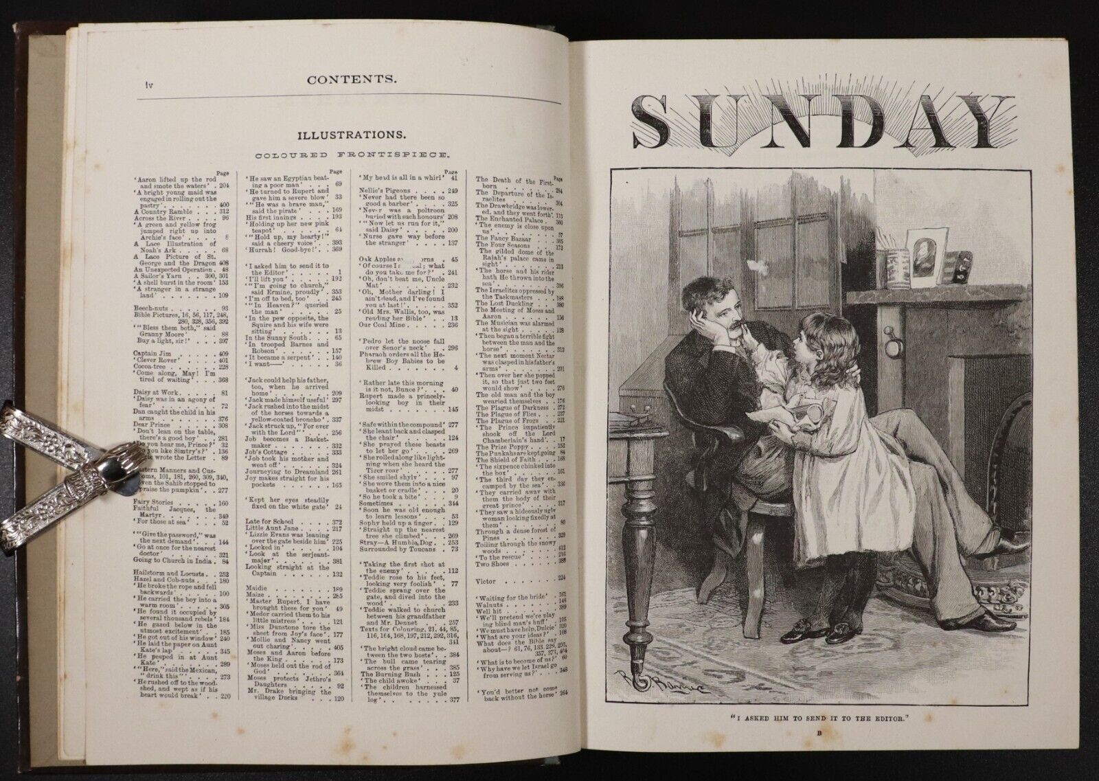 1894 Sunday: Reading For The Young Antiquarian Childrens Theology Book