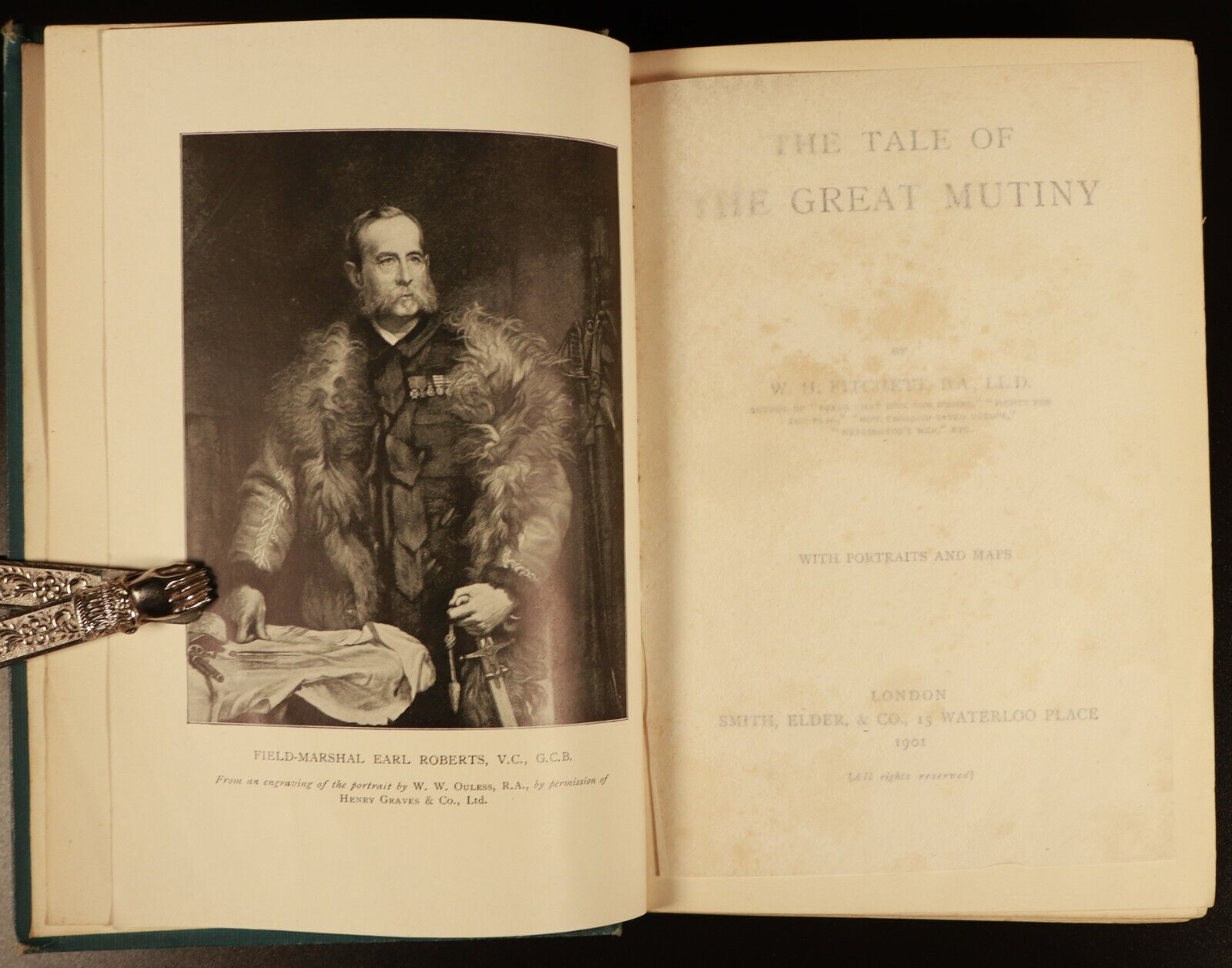 1901 The Tale Of The Great Mutiny Antique Indian History Book w/Maps Illustrated