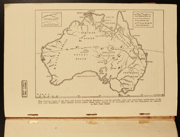 Leichhardt Letters by LL Politzer 1945 Australian History Antique Book 2nd Ed.